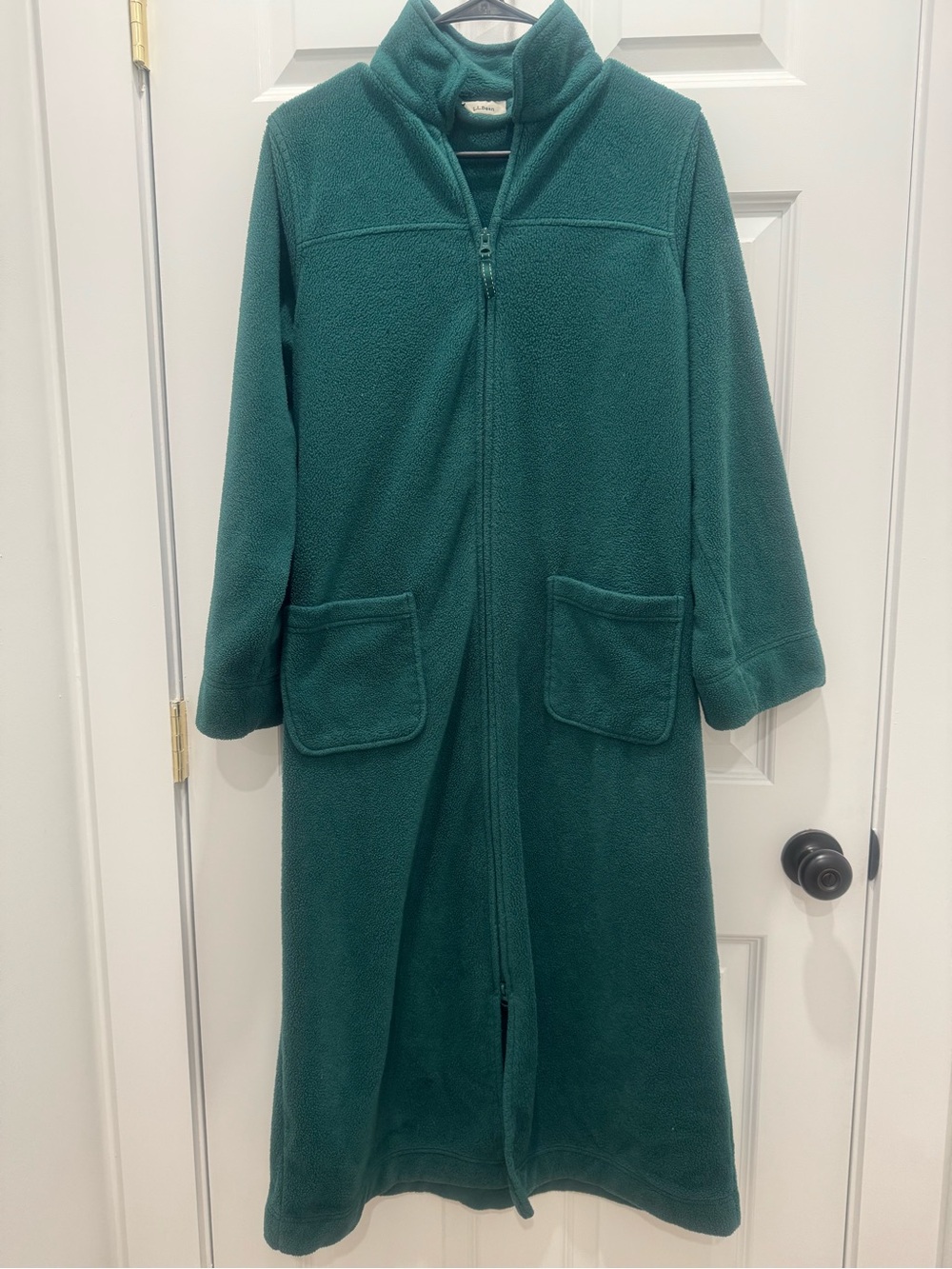 L.L. Bean Deep Green Full-Length Fleece Trench